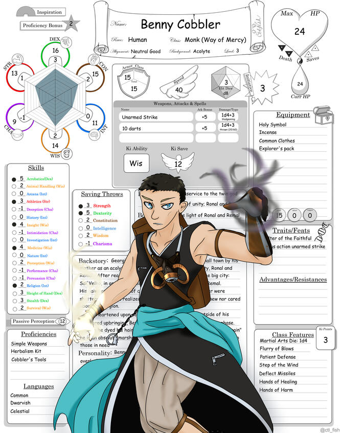 Benny Character Sheet